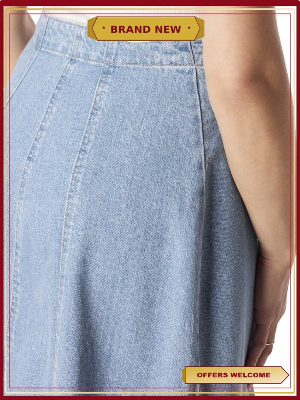 Vintage Seamed Flounce Skirt - Women's Size 4 - Picture 3 of 6